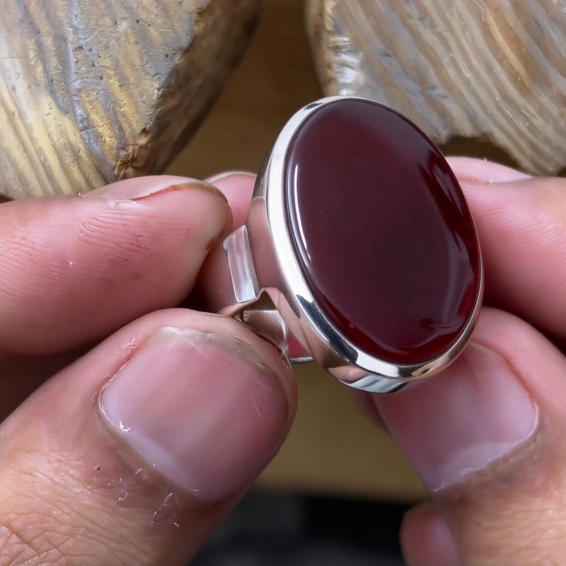 10ct Oval Cut Red Sapphire Solitaire Engagement Ring