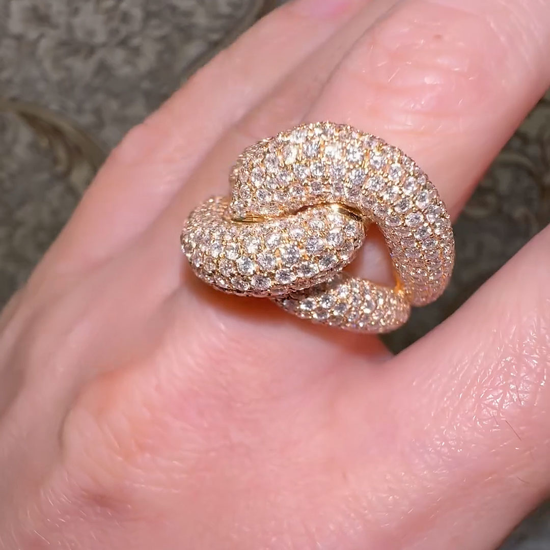 7.85ct Round Cut White Sapphire Cocktail Ring