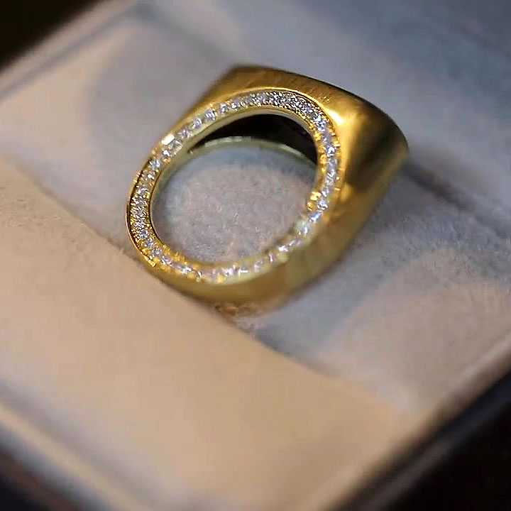 5.25ct Bezel Setting Pear Cut Amethyst Sapphire Engagement Ring