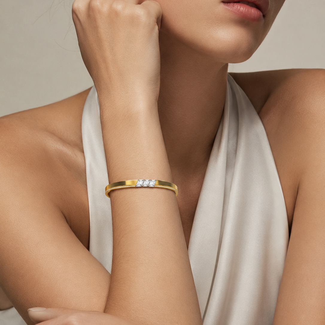 Original Design - Concise Style White Sapphire Bracelet