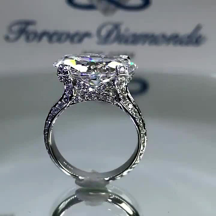 3ct East-west Design Oval Cut White Sapphire Engagement Ring