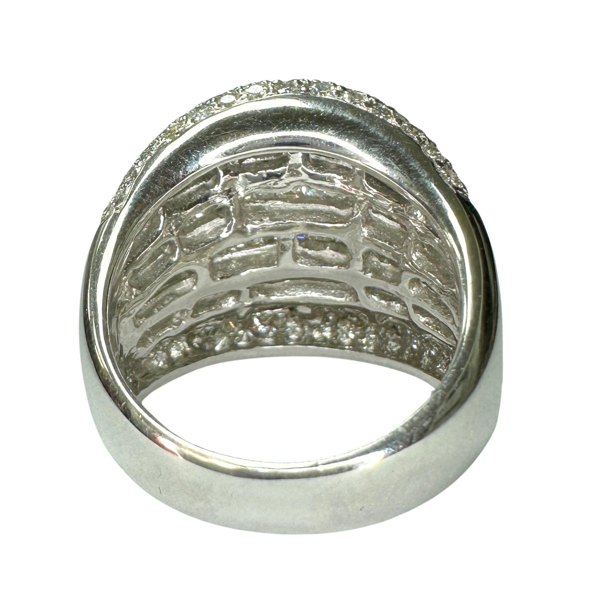 11.5ct Baguette&Round Cut Diamond Wide Band Ring