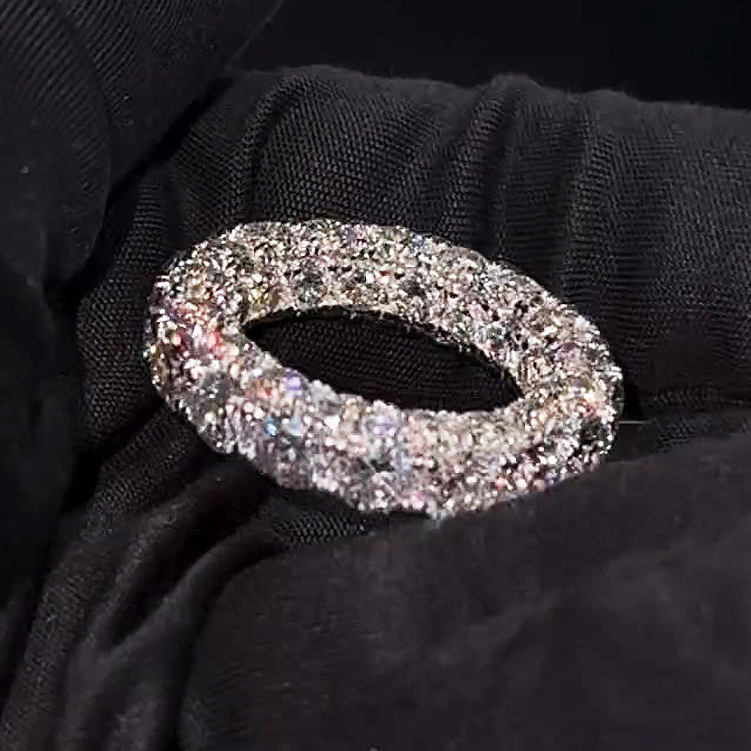 3.45ct Round Cut White Sapphire Engagement Ring
