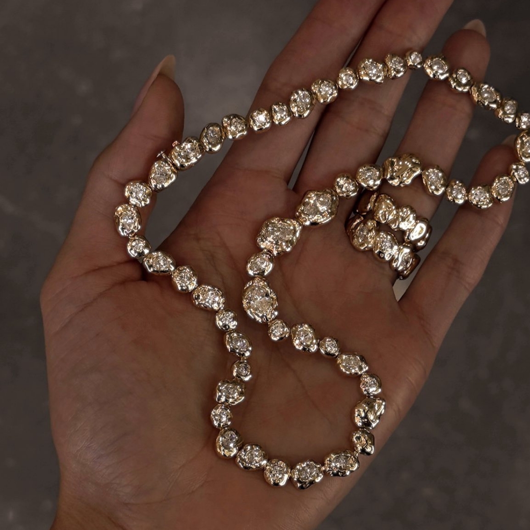 White Sapphire Multi-Cut Necklace