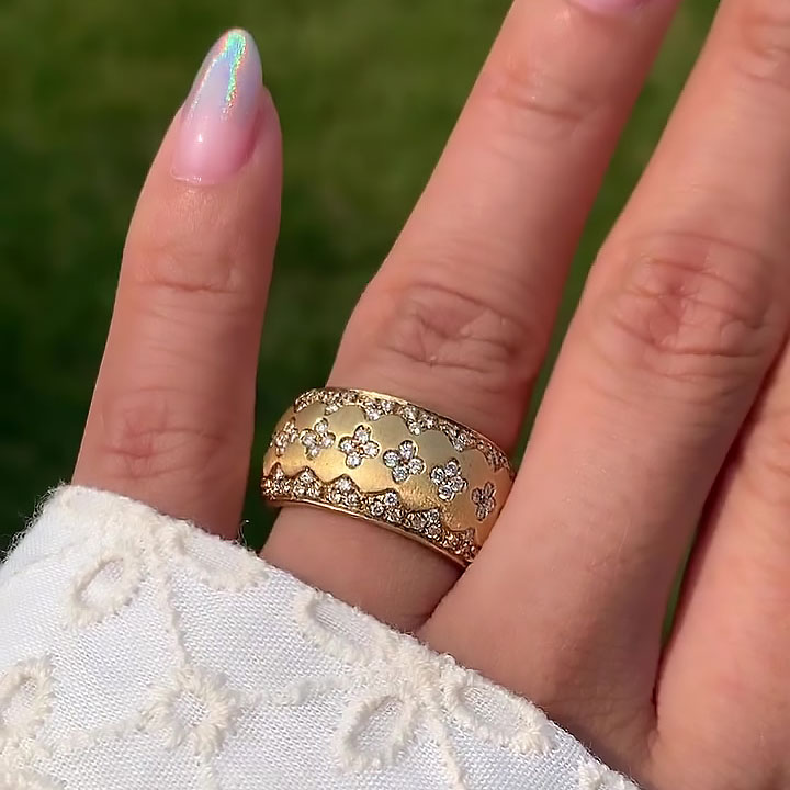 4.85ct Round Cut White Sapphire Eternity Ring