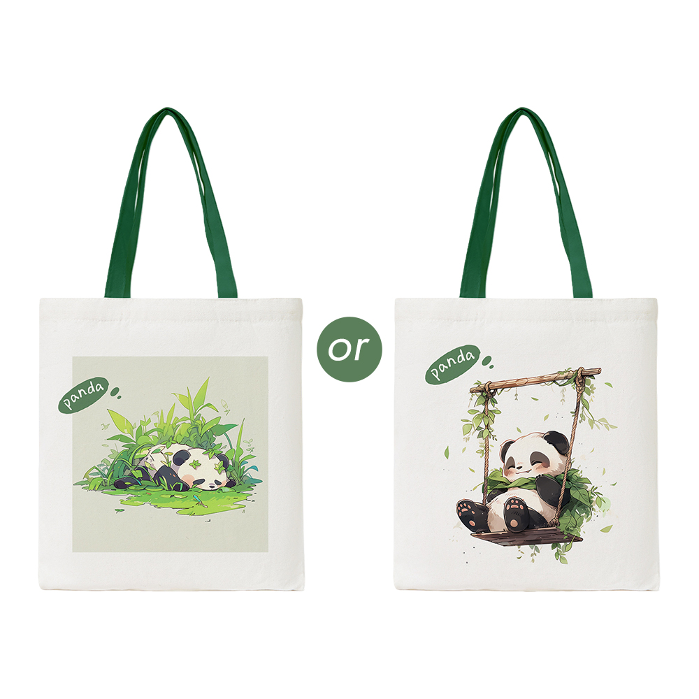 Reusable canvas bag - Panda