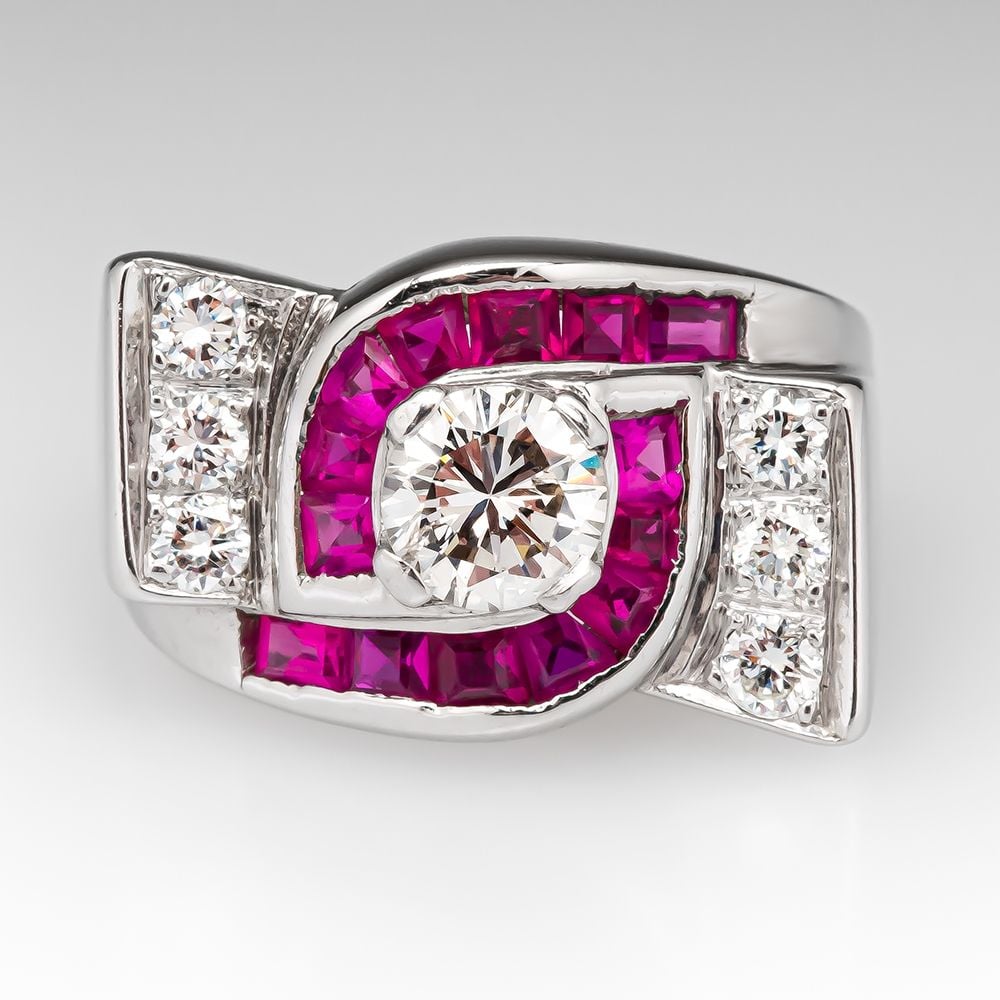 Spiral Design 0.5ct Round Cut White Sapphire Engagement Ring