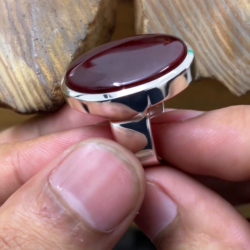 10ct Oval Cut Red Sapphire Solitaire Engagement Ring