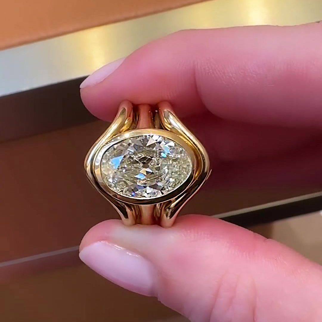 5ct Oval Cut White Sapphire Wedding Set