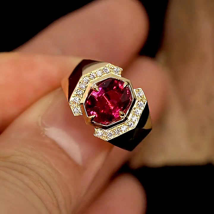 3ct Oval Cut Ruby Sapphire Engagement Ring