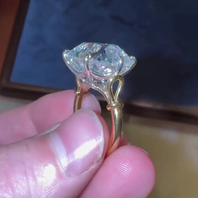 5ct Vintage Design Old Mine Cut White Sapphire Ring