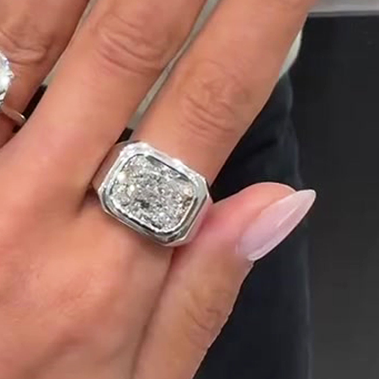 4ct Cushion Cut White Sapphire Engagement Ring