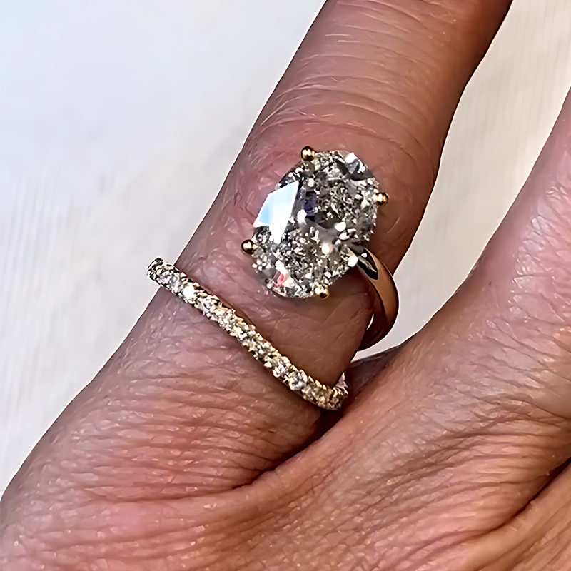 Timeless 3.5ct Oval Cut White Sapphire Engagement Ring