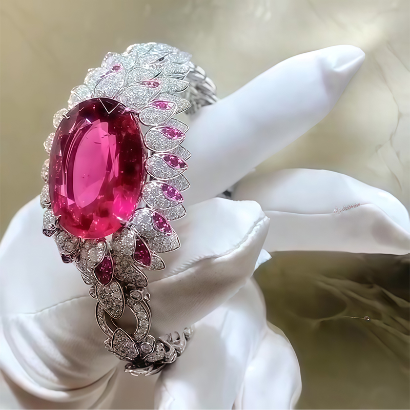 Oval Ruby & Multi-Gem Bangle Bracelet