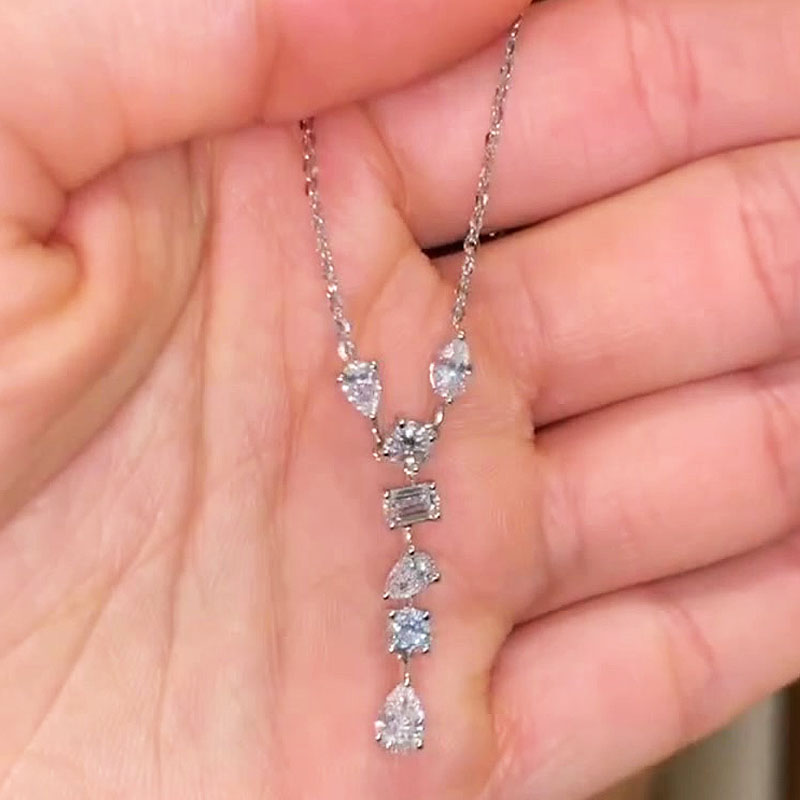 Multi-Cut White Sapphire Classic Clavicle Necklace