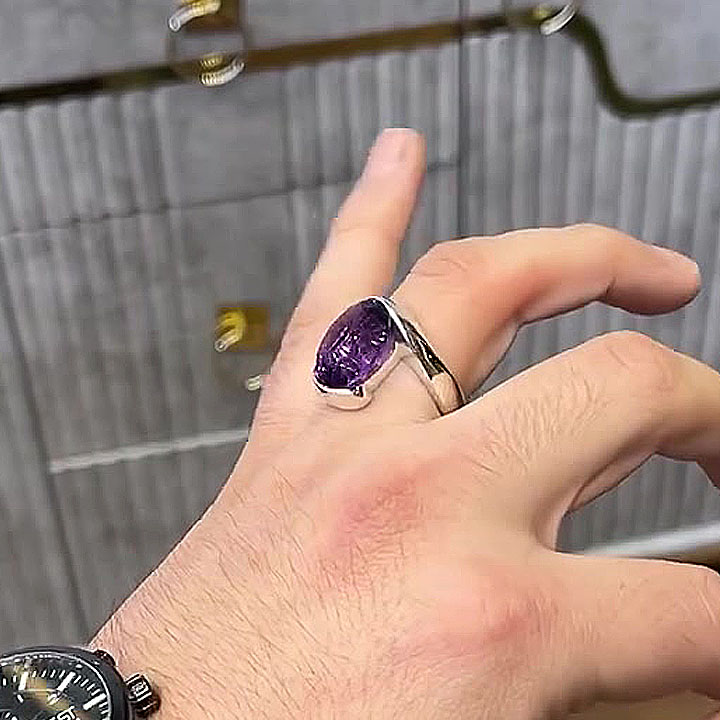 5ct Oval Cut Amethyst Sapphire Engagement Ring