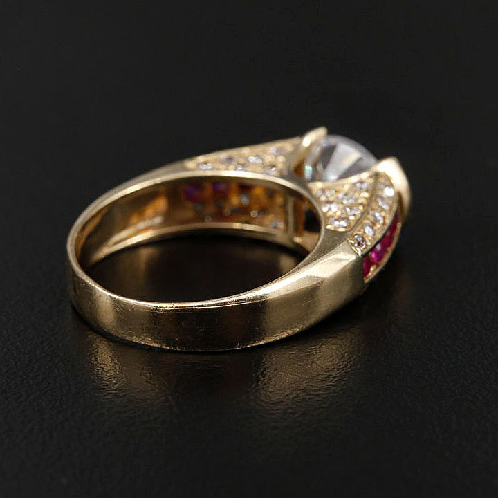 2ct Oval Cut Ruby Sapphire Engagement Ring