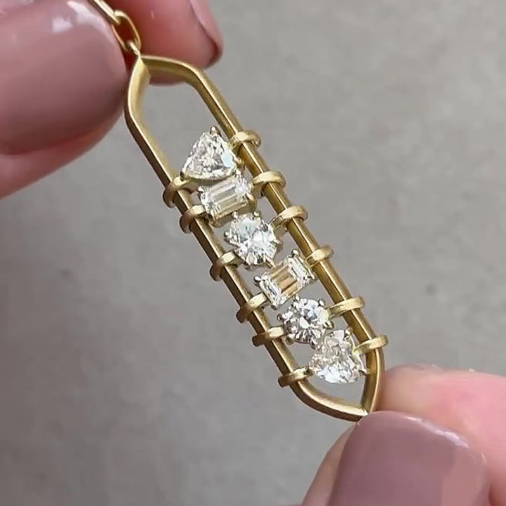 Flexible White Sapphire Chain Bracelet In Sandblasted Plating