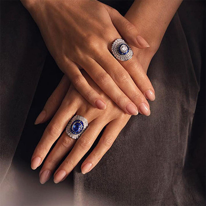 2ct Round Cut White Sapphire Cocktail Ring