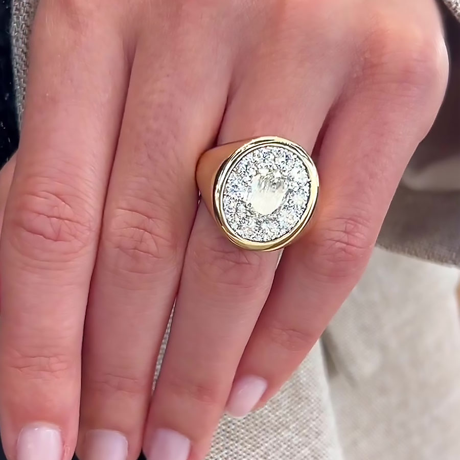 3.5ct Bezel Setting Pear Cut White Sapphire Engagement Ring