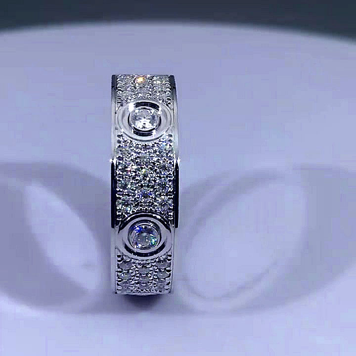 5.75ct Round Cut White Sapphire Eternity Ring