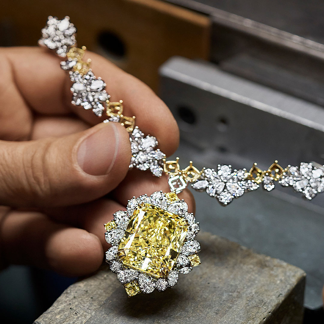 Multi-Cut Yellow Sapphire Pendant Necklace