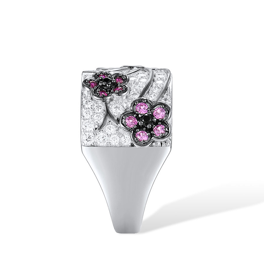 4.35ct Red Plum Blossom Sapphire Ring