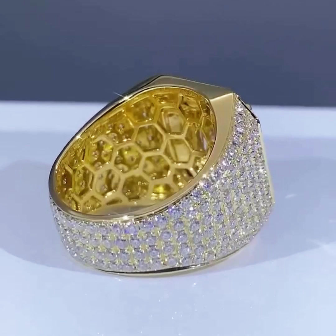 5ct Round Cut White Sapphire Men's Engagement Ring