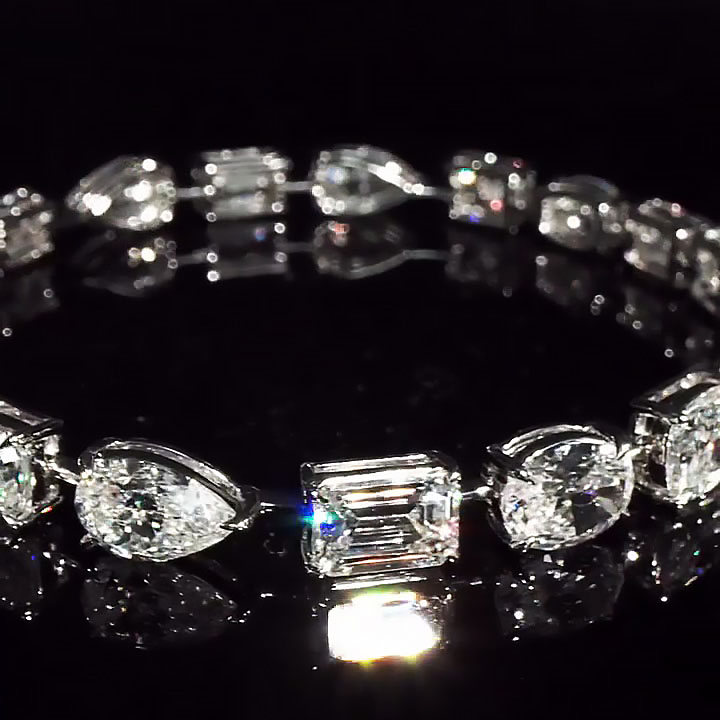 Multi-Cut White Sapphire Men's Bracelet
