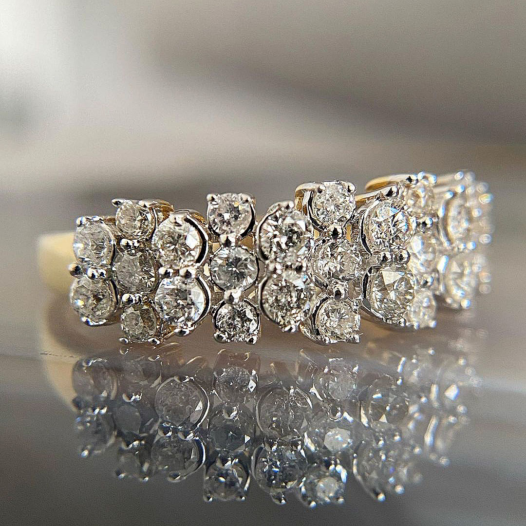 4.25ct Round Cut White Sapphire Eternity Ring