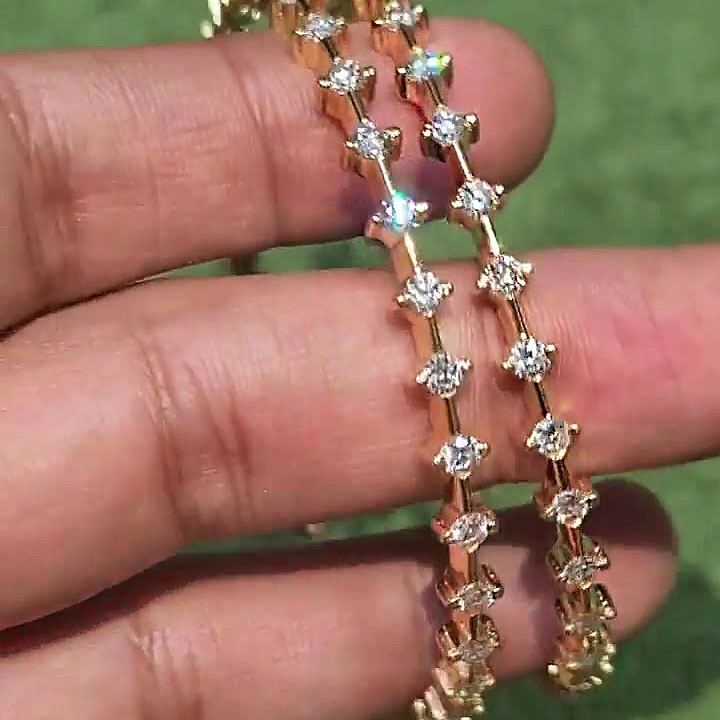 Round Cut White Sapphire Bracelet