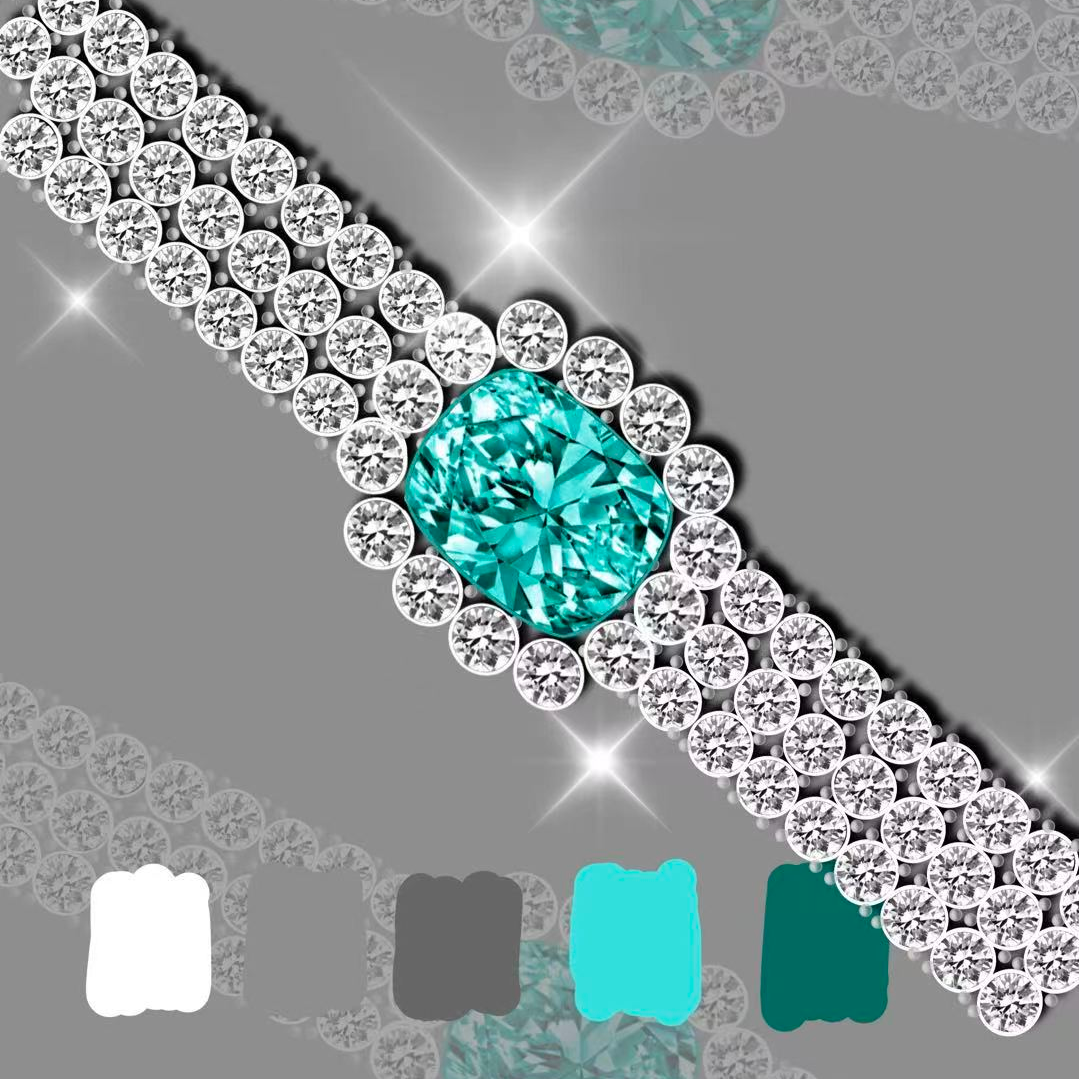 Original Design - Cushion Cut Paraiba Sapphire Bracelet