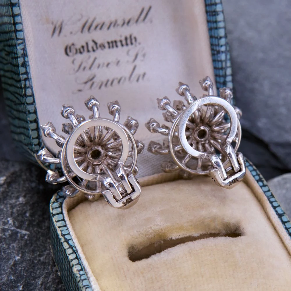 Celestial Diamond Burst Pearl Sutd Earrings