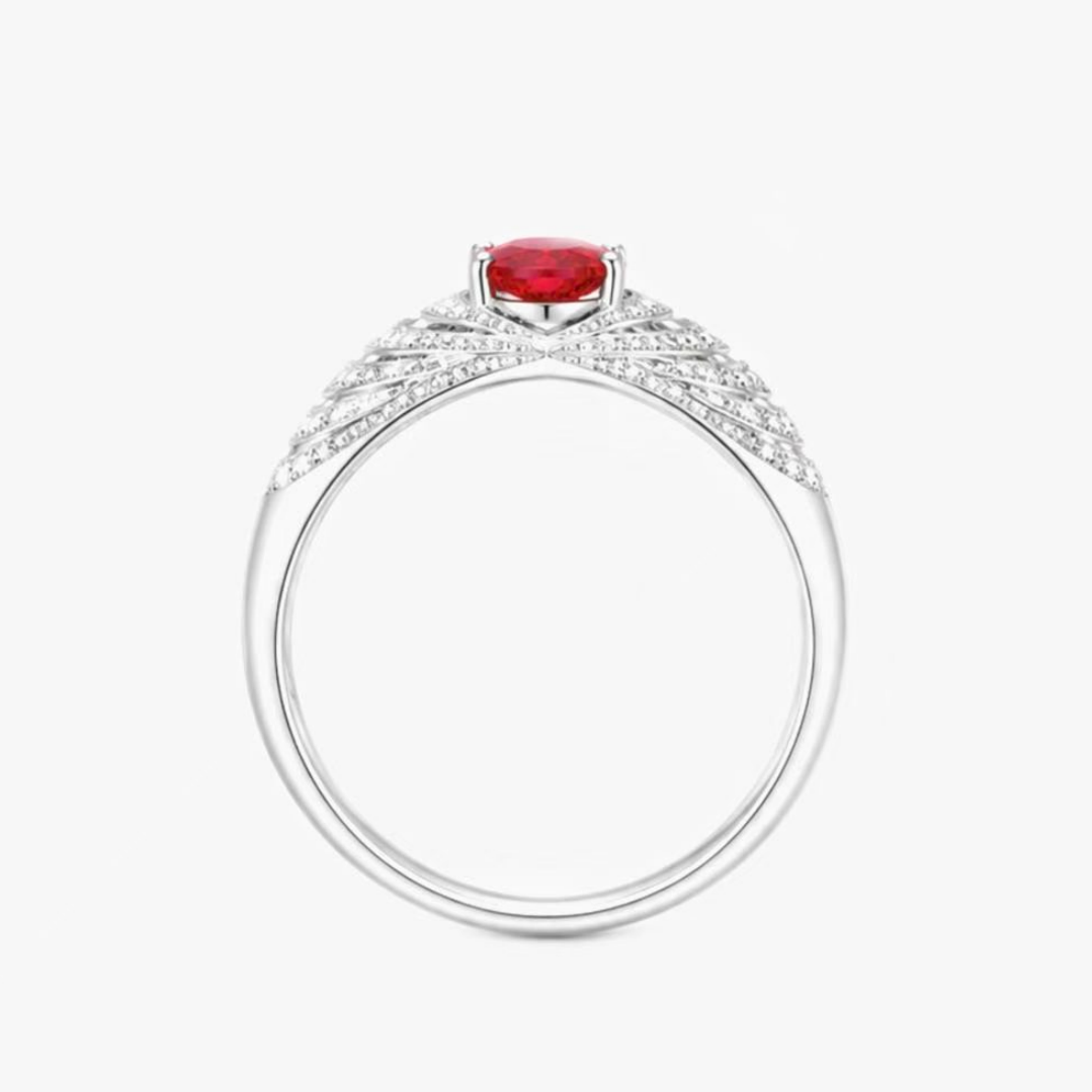 Original Design - Oval Cut Ruby sapphire Engagement Ring