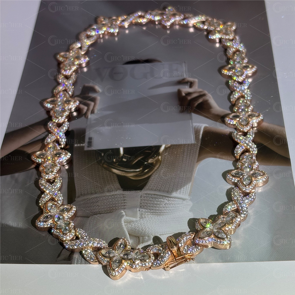 Lucky Clover Design Hip Hop Necklace for Men