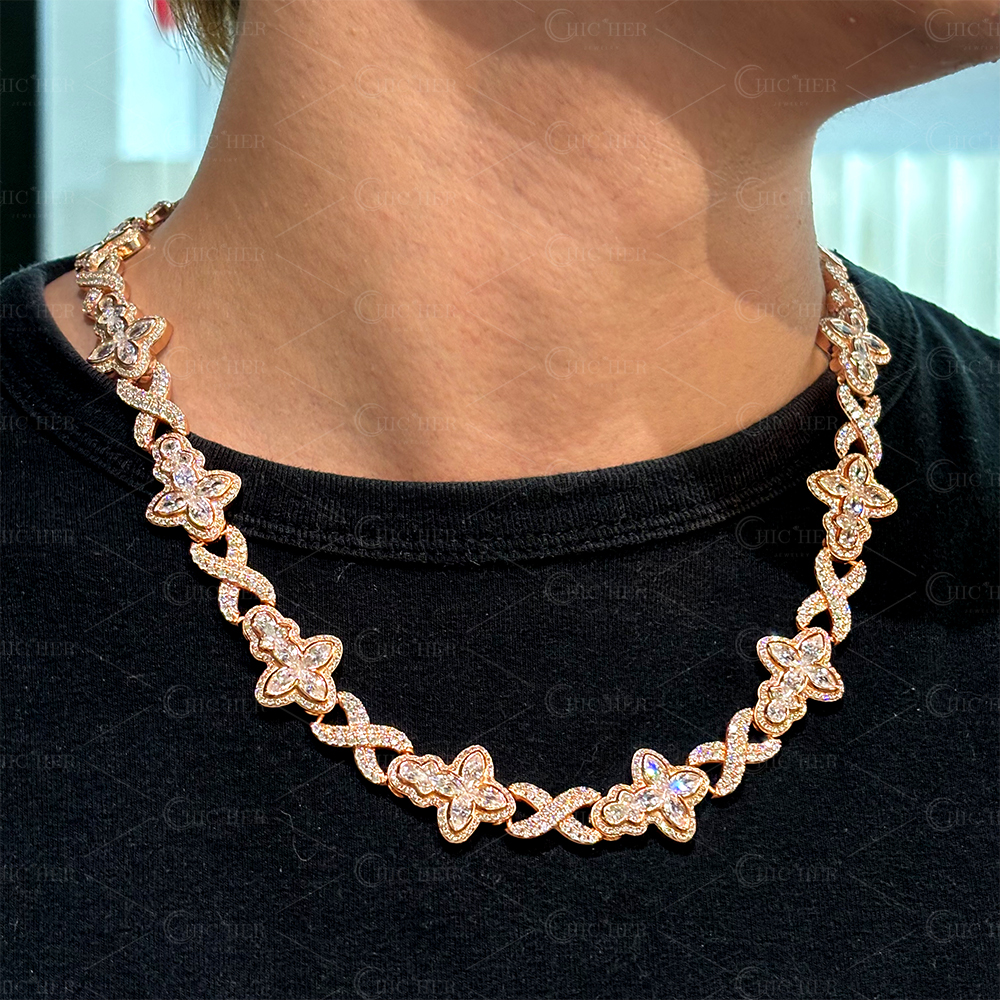 Lucky Clover Design Hip Hop Necklace for Men