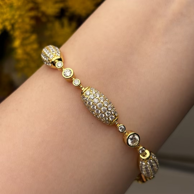 Original Design - Round Cut Moissanite Bracelet