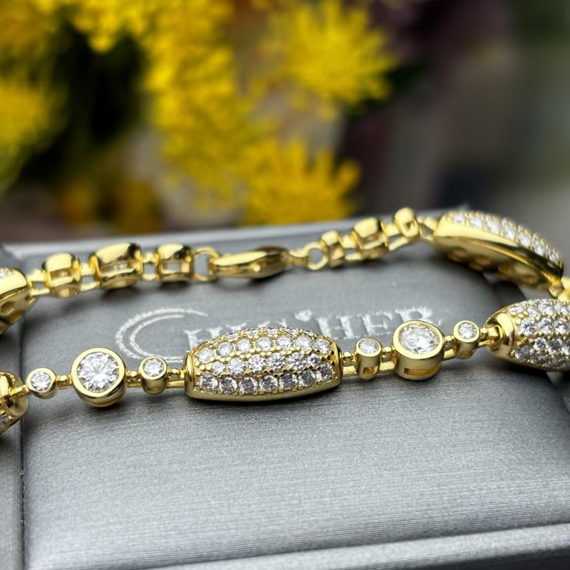 Original Design - Round Cut Moissanite Bracelet