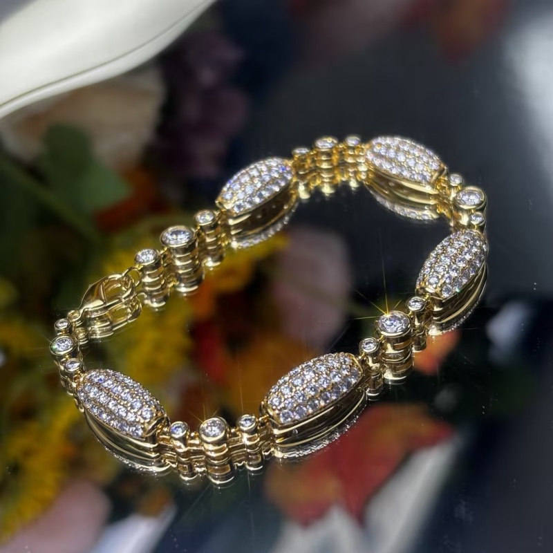 Original Design - Round Cut Moissanite Bracelet