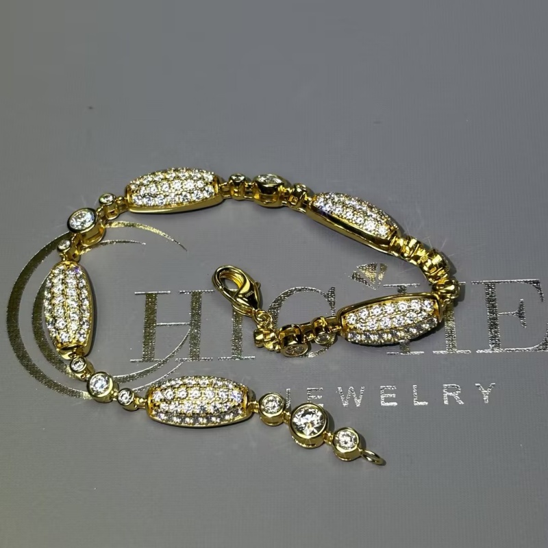 Original Design - Round Cut Moissanite Bracelet