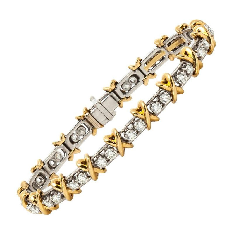 Fashion Round Cut White Sapphire Bracelet