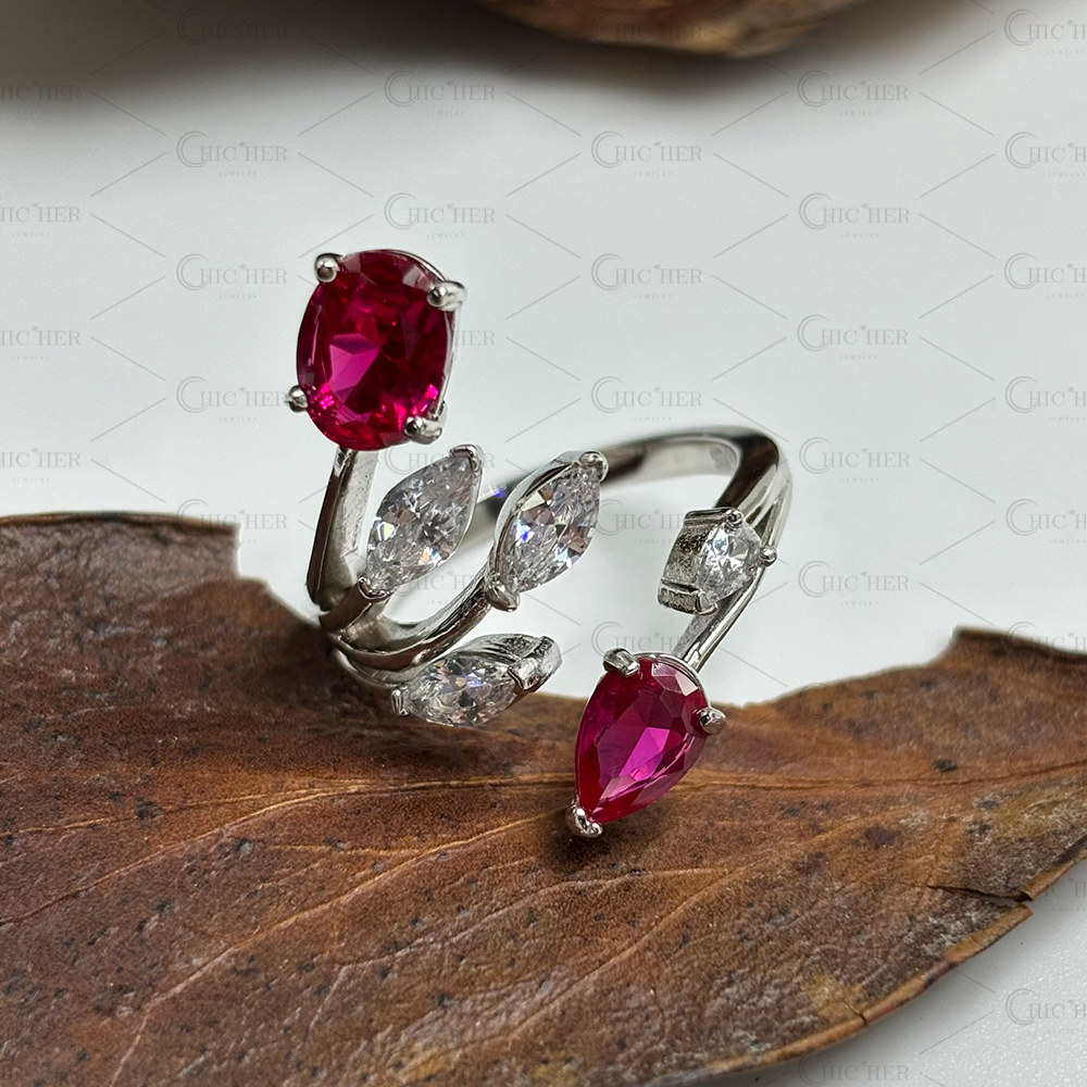 4.75ct Fashion leaf Design Ruby Ring