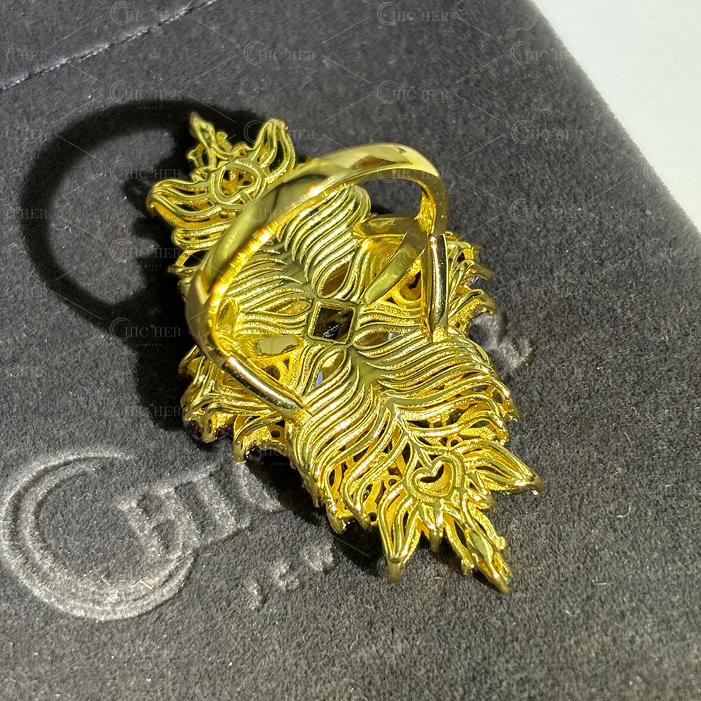 Magnificent 10ct Emerald Cut White Sapphire Cocktail Ring