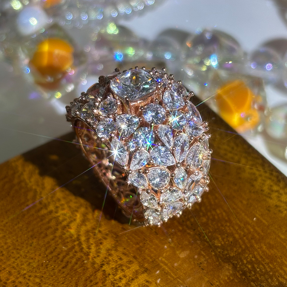 2ct Radiant Cut White Sapphire Men's Ring