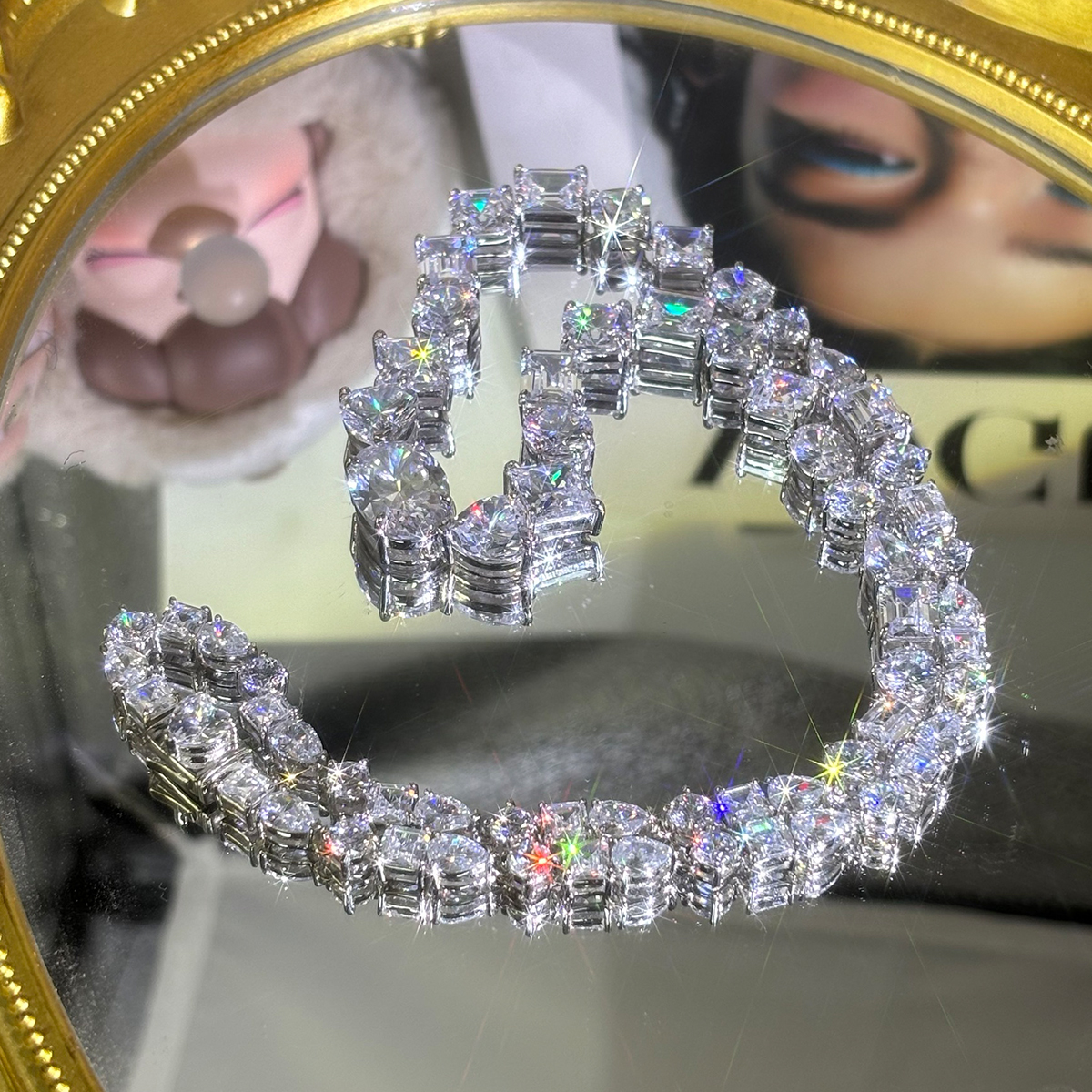 Multi-Cut White Sapphire Men's Necklace