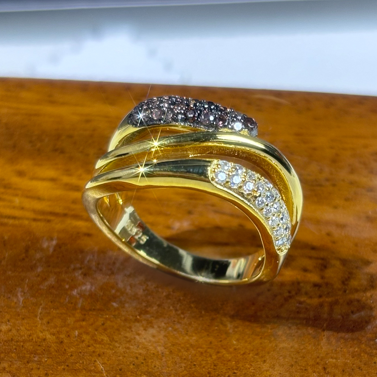 Fashion Chocolate Sapphire Eternity Ring