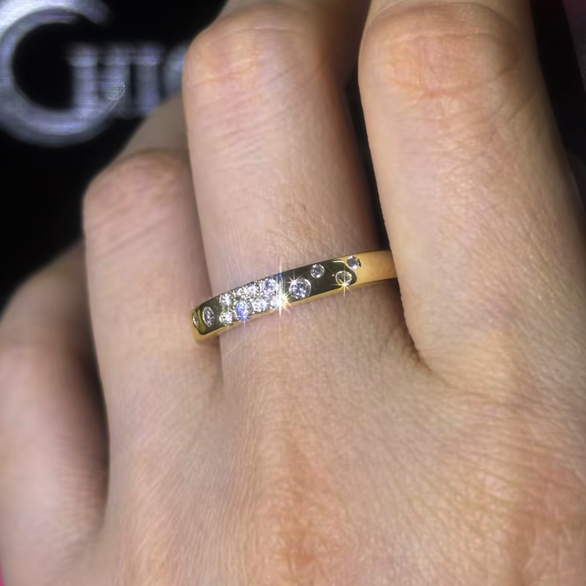 0.3ct Scattered White Sapphire Eternity Ring