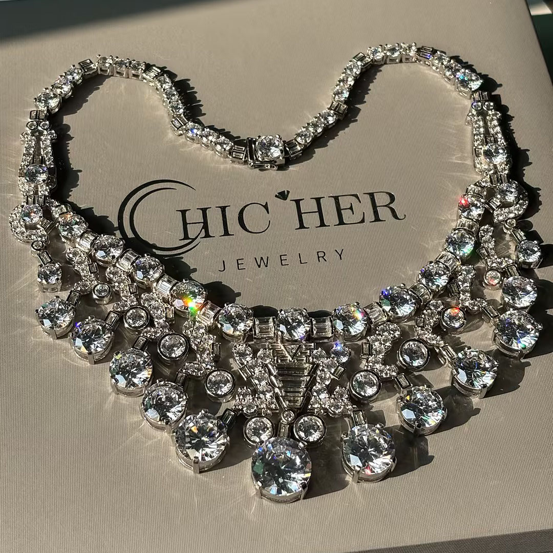 Luxury Art Deco Diamond Necklace