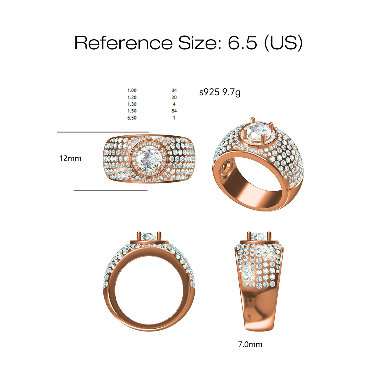 2ct Round Cut White Sapphire Full Diamond Halo Engagement Ring