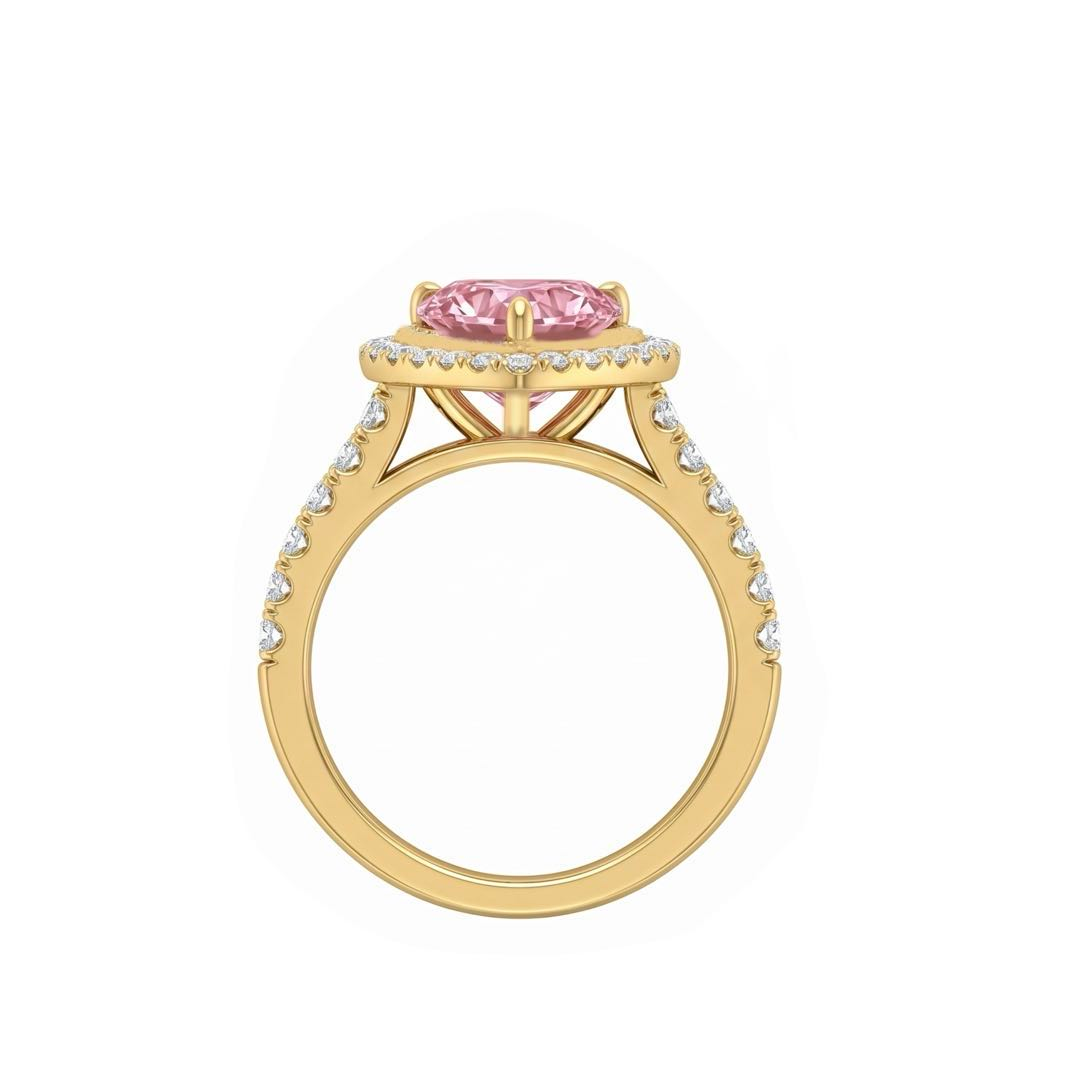 2ct Heart Cut Pink Sapphire Engagement Ring